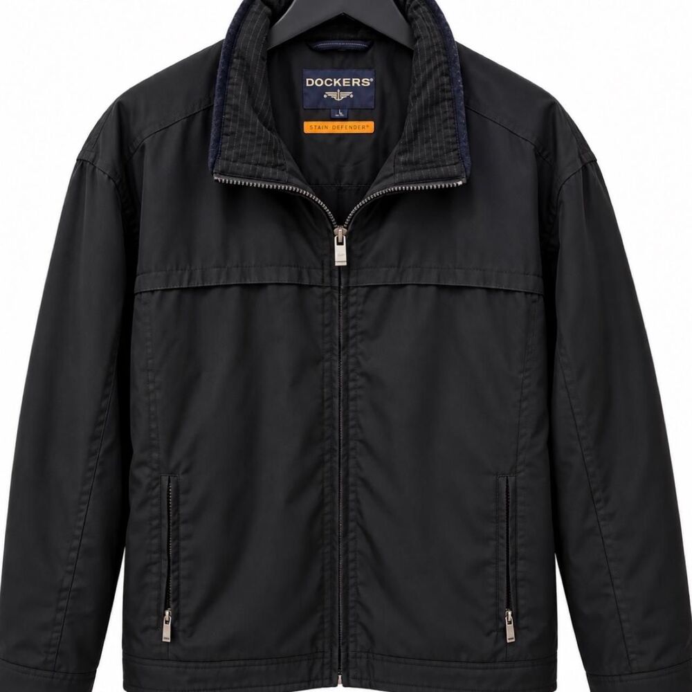 Dockers Men's Black and Navy Jacket